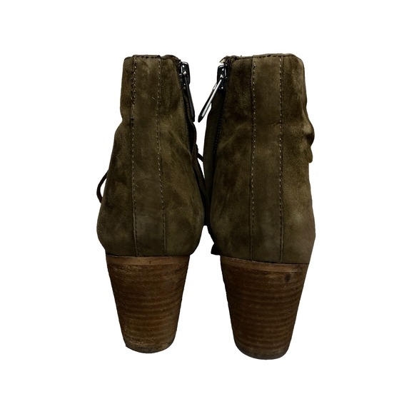 Anthropologie Sam Edelman Millard Suede Leather Lace Cottagecore Ankle Boots 6.5 - Picture 11 of 14